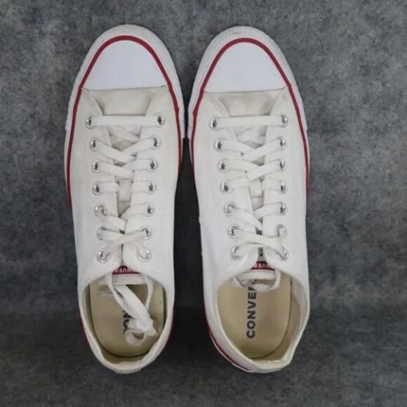 CONVERSE All Star White Low Top Sneakers Chuck Taylor Shoes SZ W9.5 -M7.5 - Picture 7 of 15